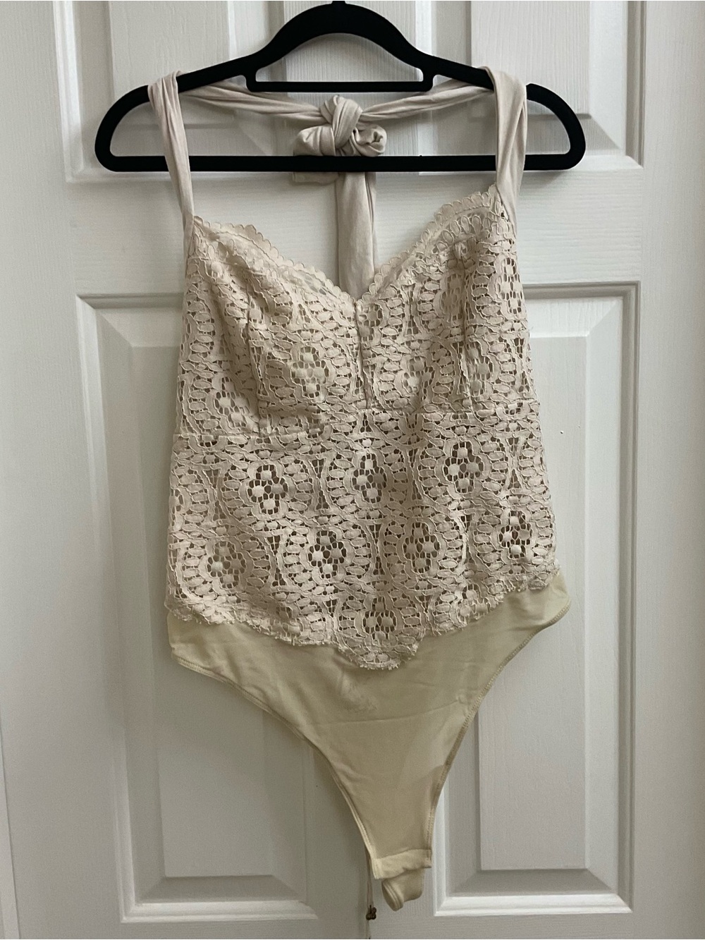 FREE PEOPLE Lace Thong Bodysuit Size L